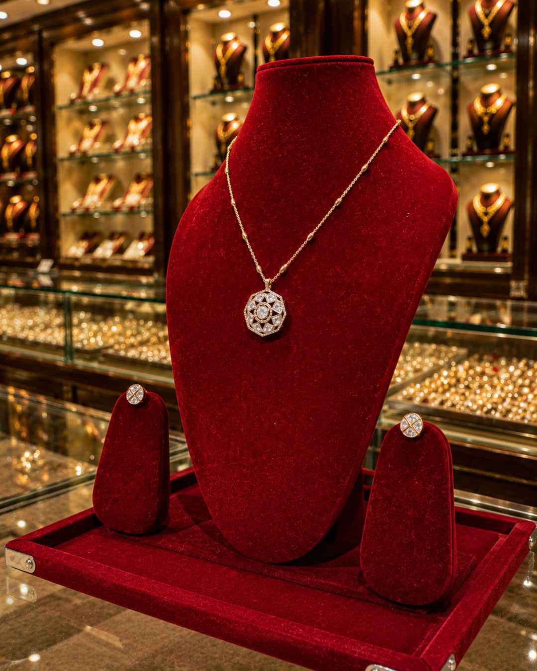 Moissanite Pendant Set PS-2