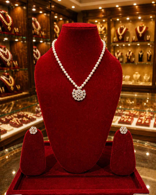 Moissanite Pendant Set PS-3