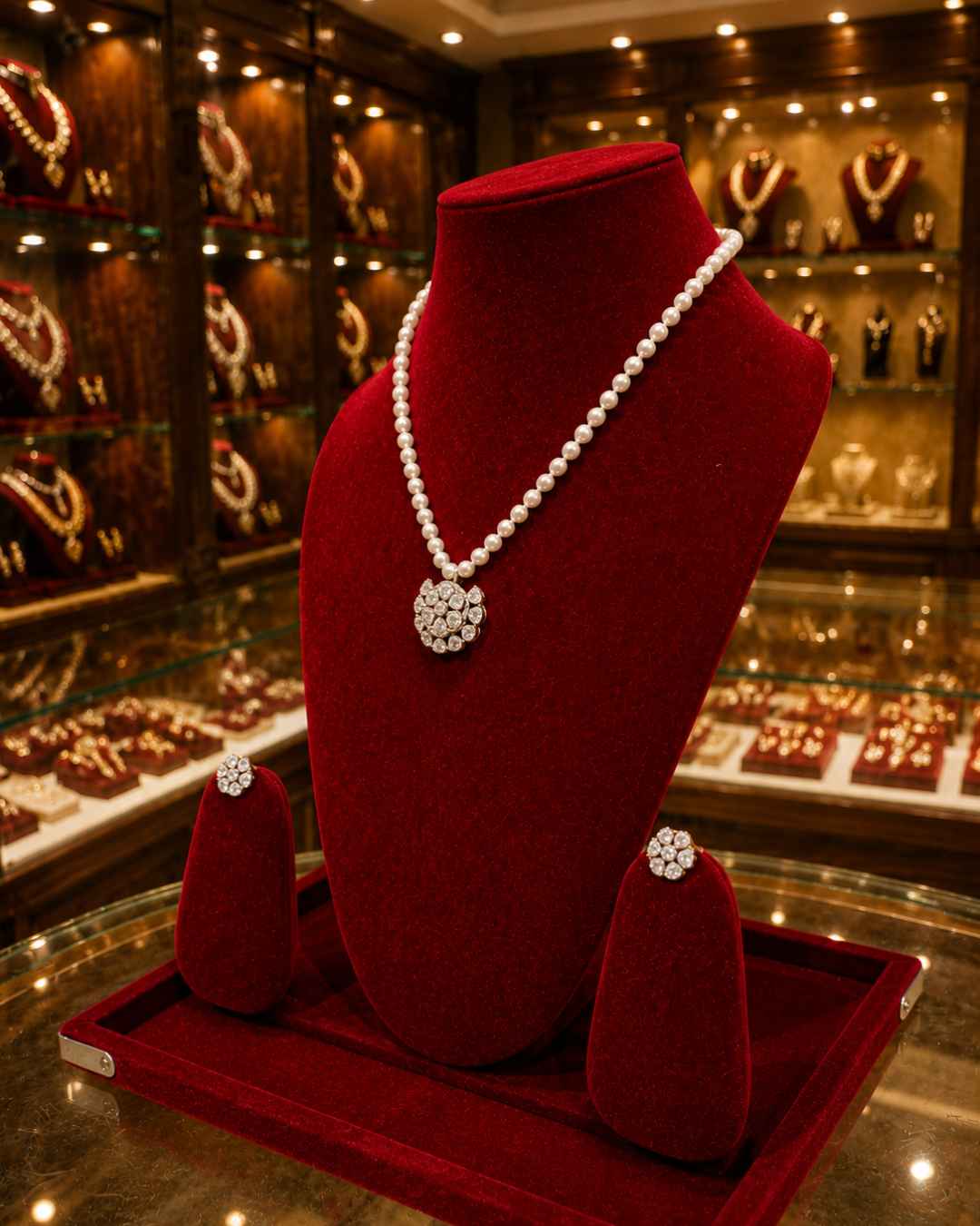 Moissanite Pendant Set PS-3