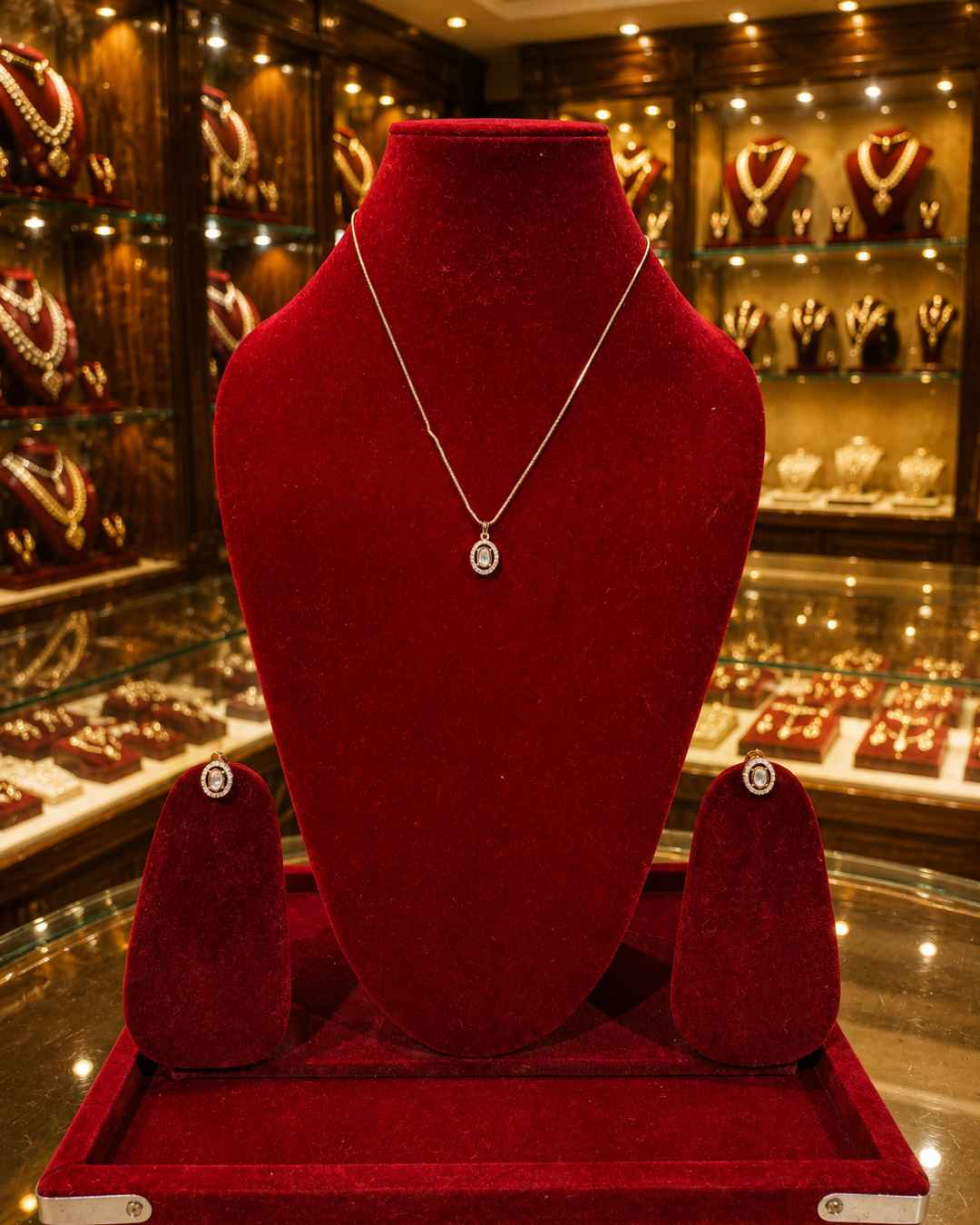 Moissanite Pendant Set PS-6