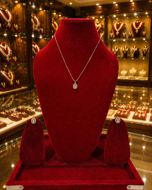 Moissanite Pendant Set PS-6