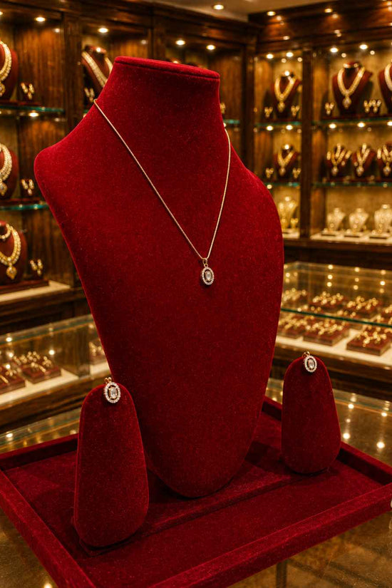 Moissanite Pendant Set PS-6