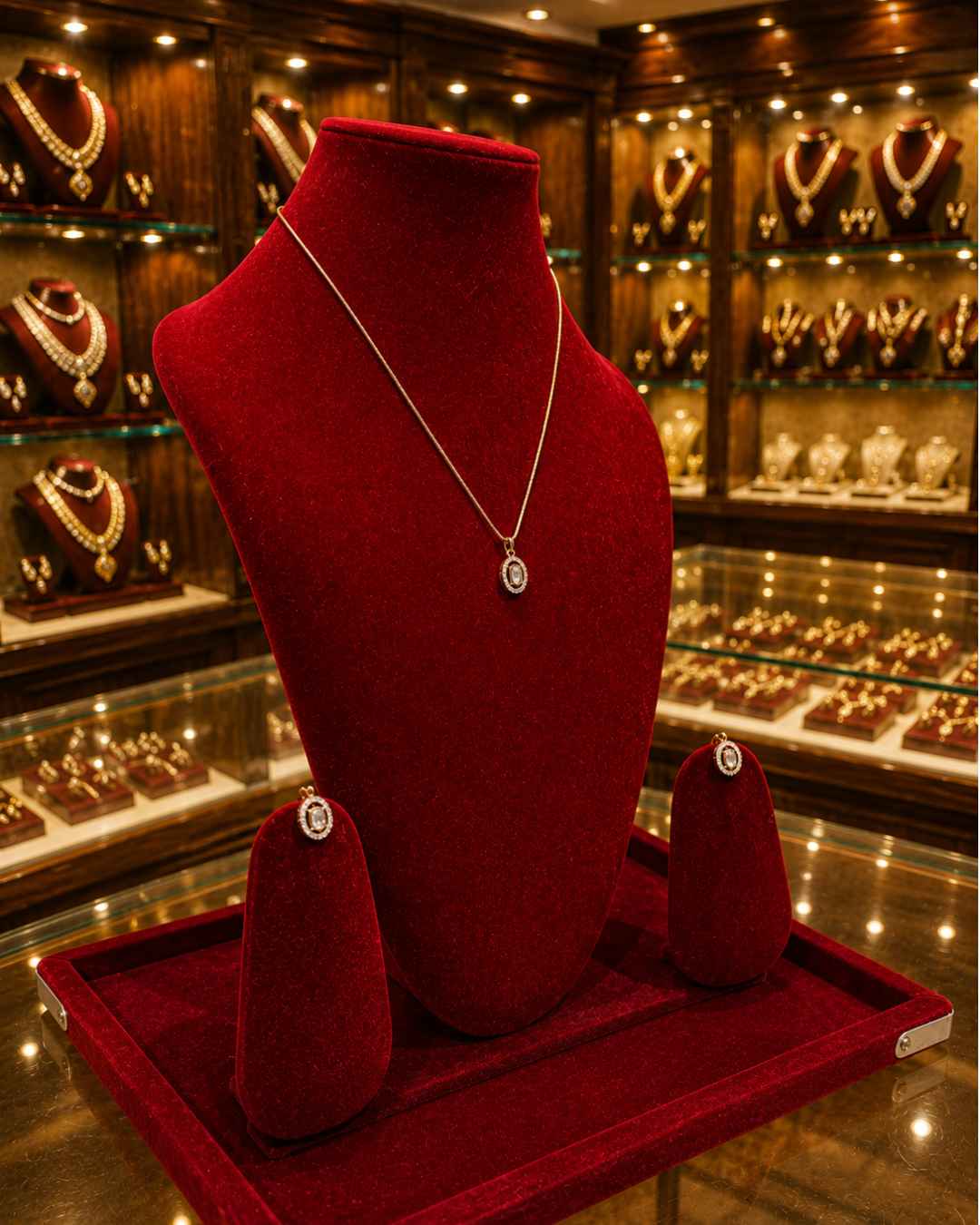 Moissanite Pendant Set PS-6