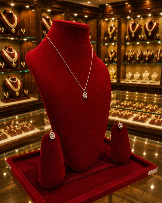 Moissanite Pendant Set PS-6