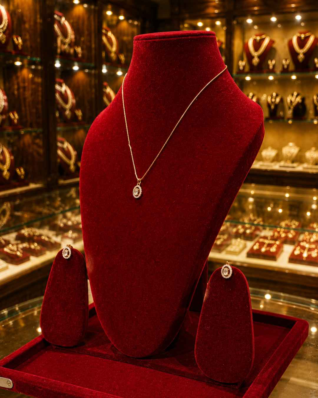 Moissanite Pendant Set PS-6