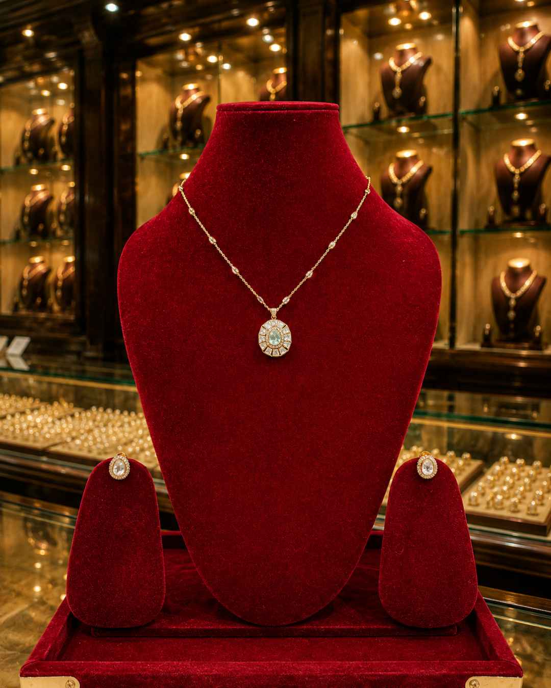 Moissanite Pendant Set PS-7