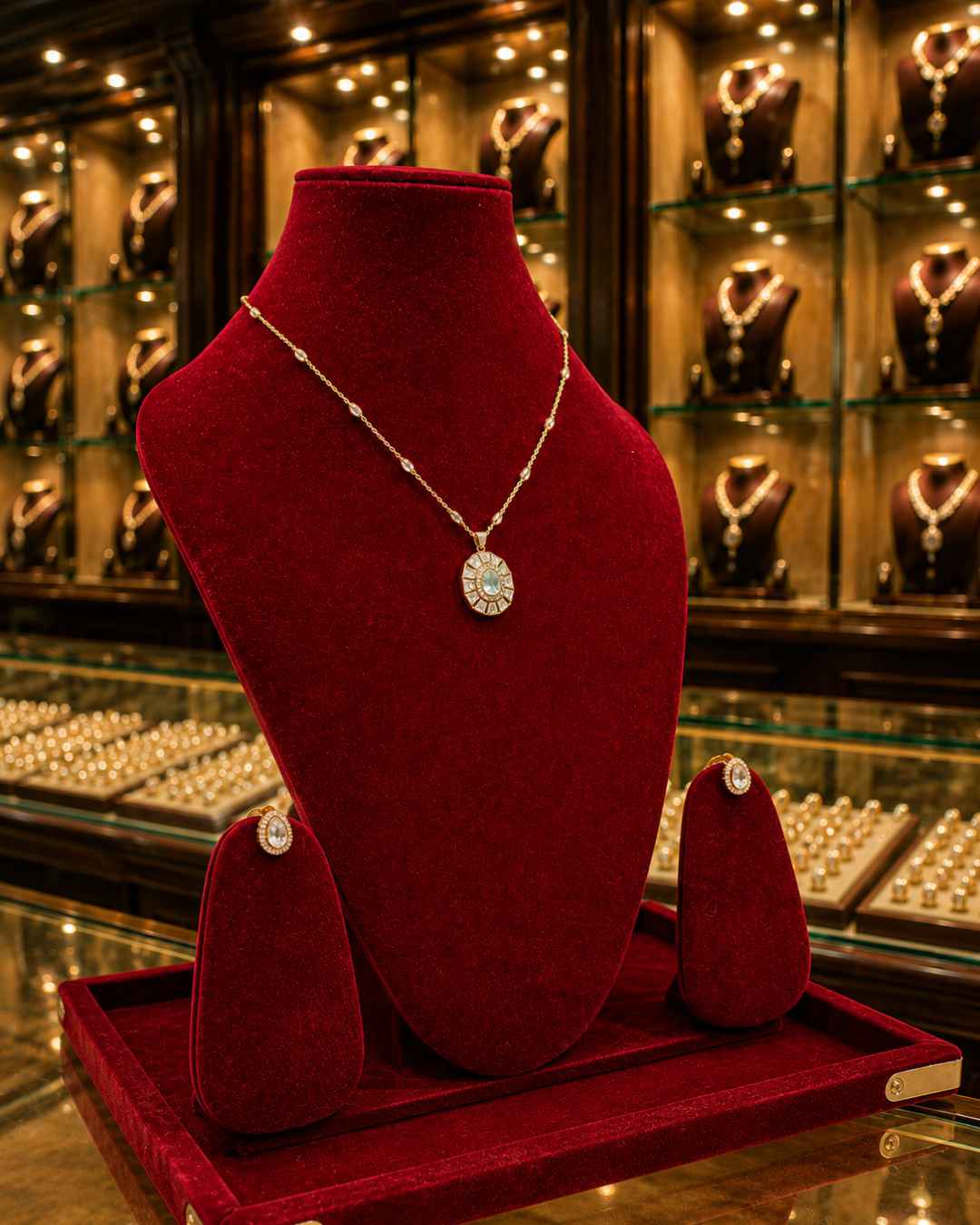 Moissanite Pendant Set PS-7
