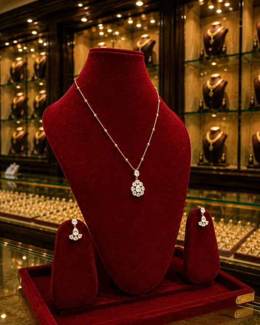 Moissanite Pendant Set PS-8