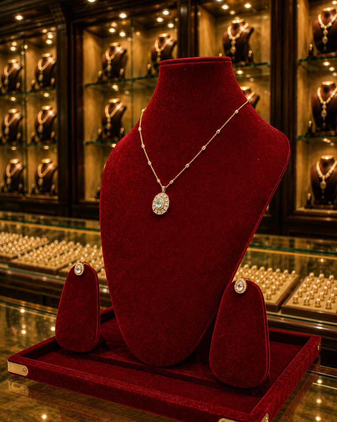 Moissanite Pendant Set PS-8