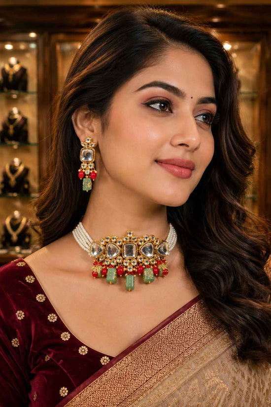Rajwada Kundan Choker NS-2