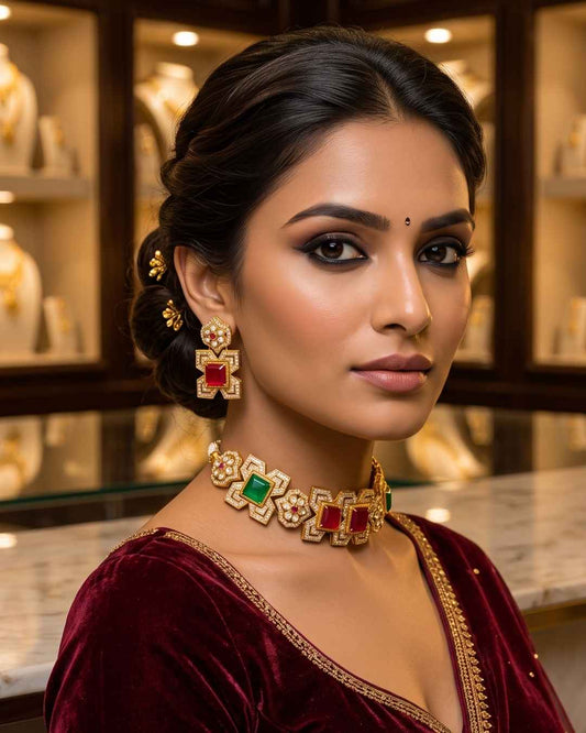 Rajwada Kundan Choker NS-30
