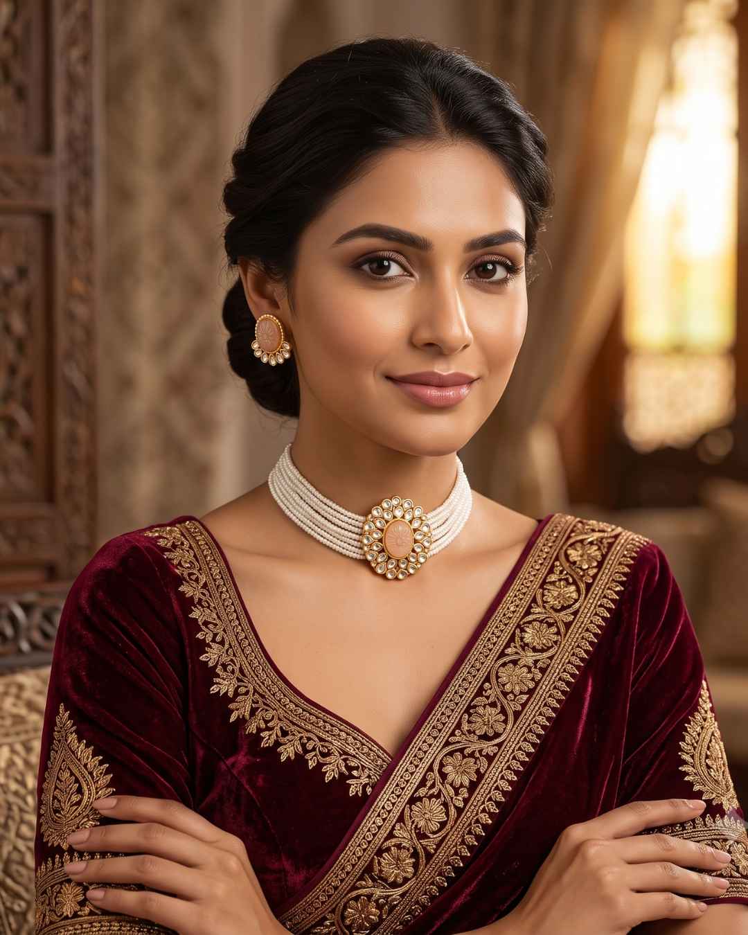 Rajwada Kundan Choker NS-9