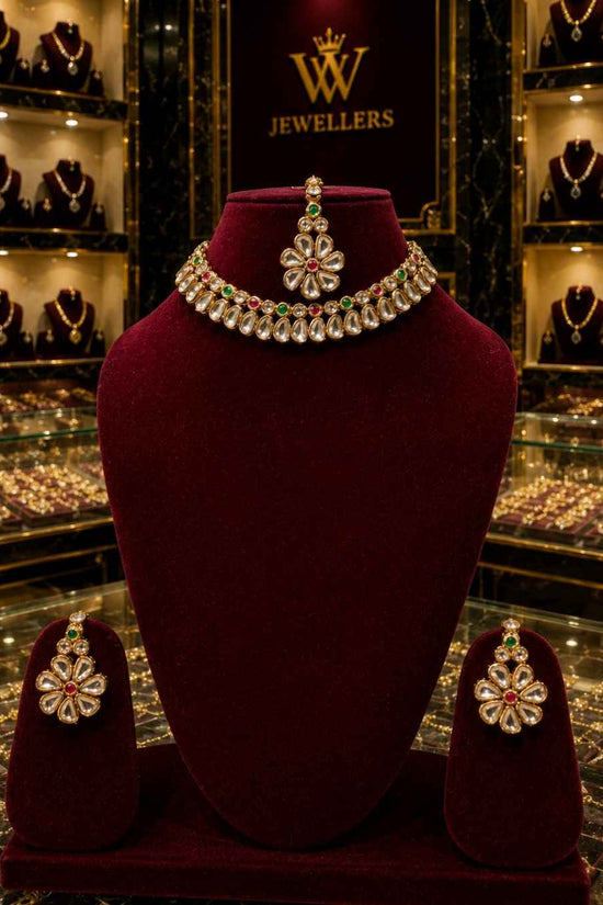 Rajwada Kundan Short Nacklesh NS-11