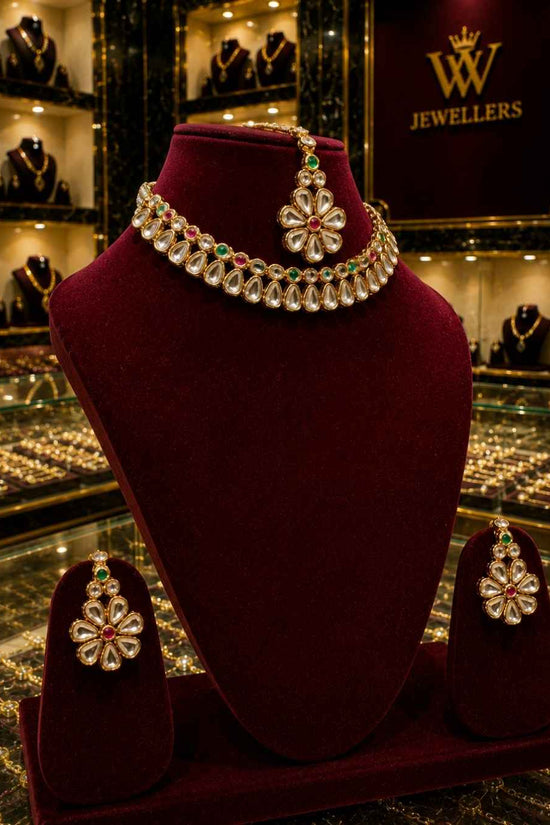 Rajwada Kundan Short Nacklesh NS-11
