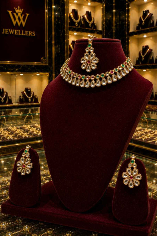 Rajwada Kundan Short Nacklesh NS-11