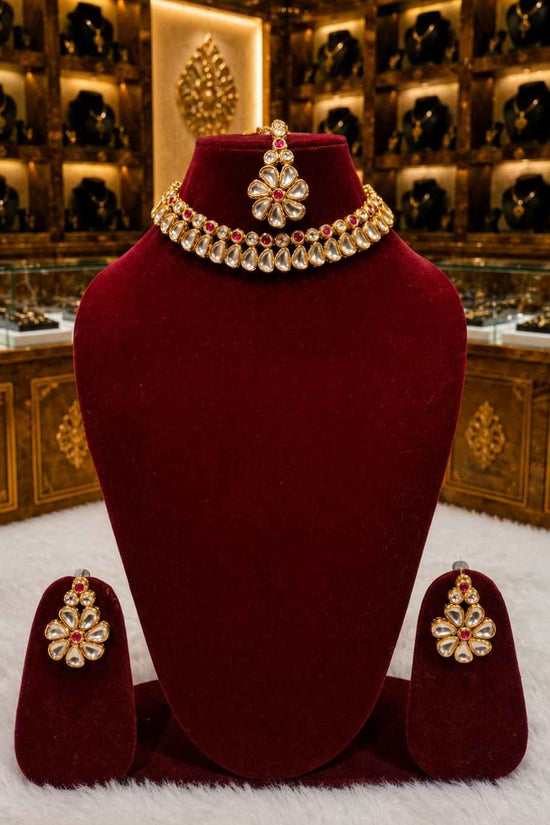 Rajwada Kundan Short Nacklesh NS-12