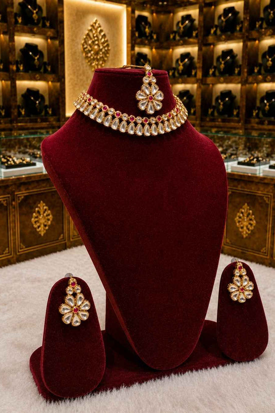 Rajwada Kundan Short Nacklesh NS-12