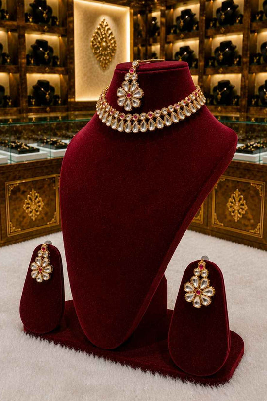Rajwada Kundan Short Nacklesh NS-12