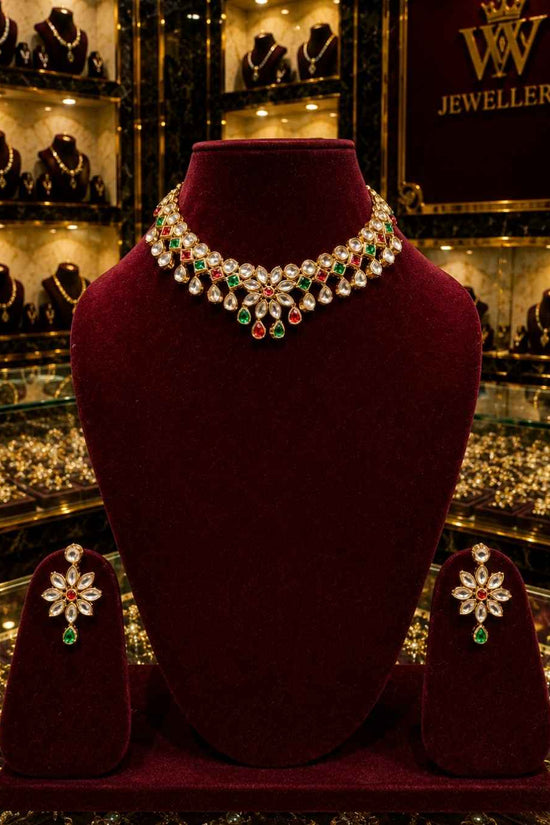 Rajwada Kundan Short Nacklesh NS-15