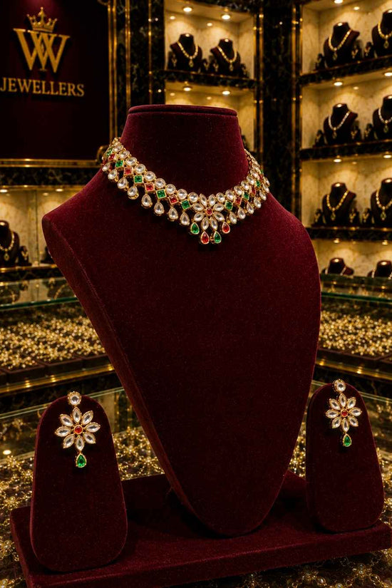 Rajwada Kundan Short Nacklesh NS-15