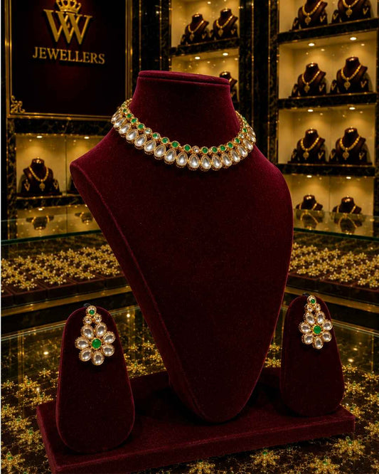 Rajwada Kundan Short Nacklesh NS-19