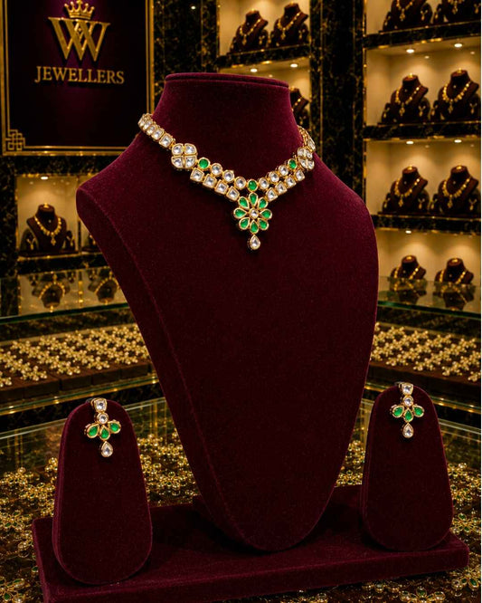 Rajwada Kundan Short Nacklesh NS-20
