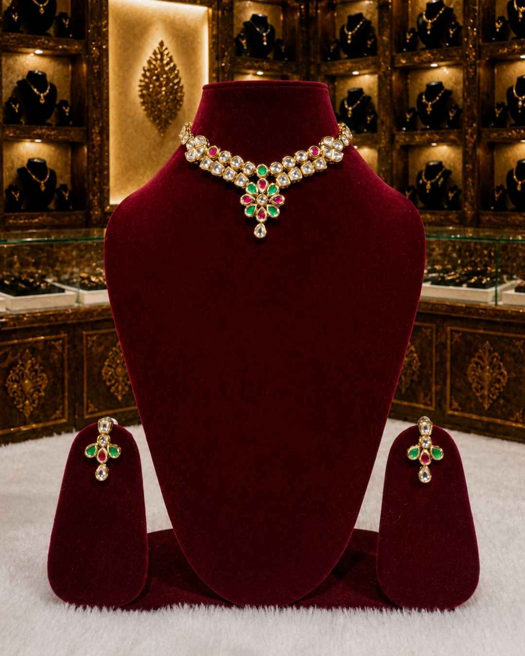 Rajwada Kundan Short Nacklesh NS-21