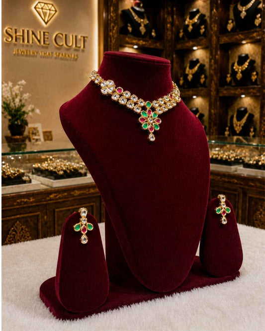 Rajwada Kundan Short Nacklesh NS-21
