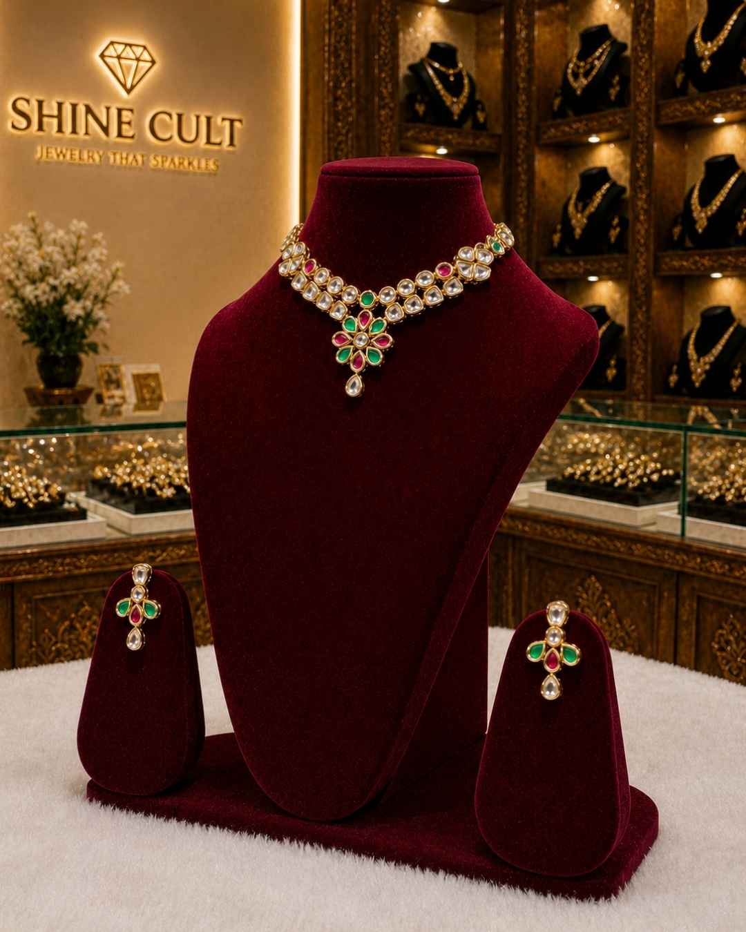 Rajwada Kundan Short Nacklesh NS-21