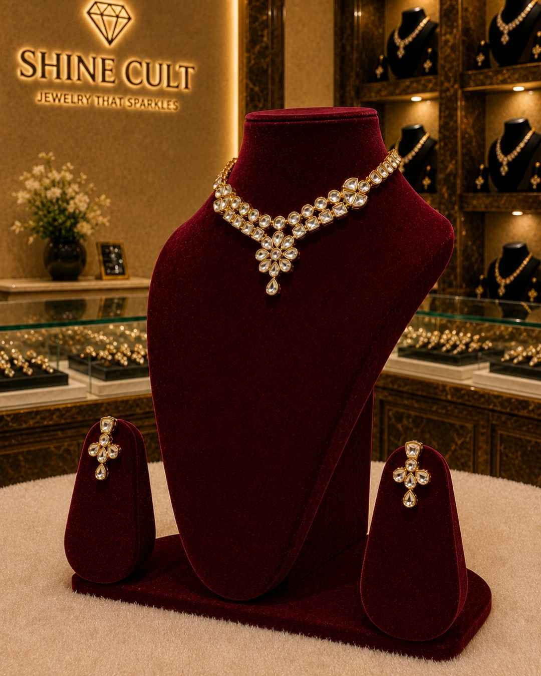 Rajwada Kundan Short Nacklesh NS-23