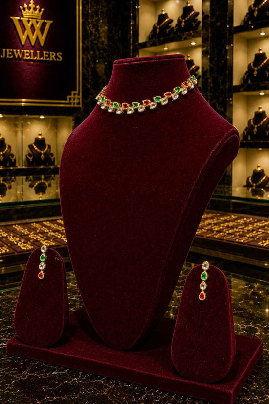 Rajwada Kundan Short Nacklesh NS-24