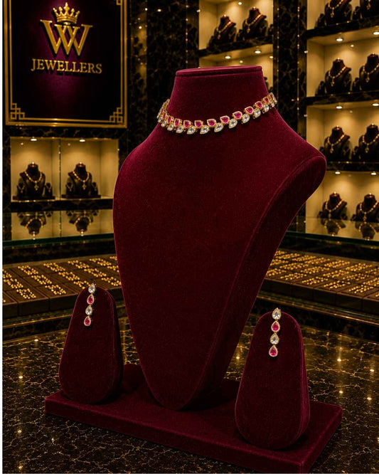 Rajwada Kundan Short Nacklesh NS-26