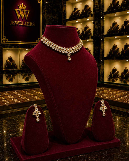 Rajwada Kundan Short Nacklesh NS-27