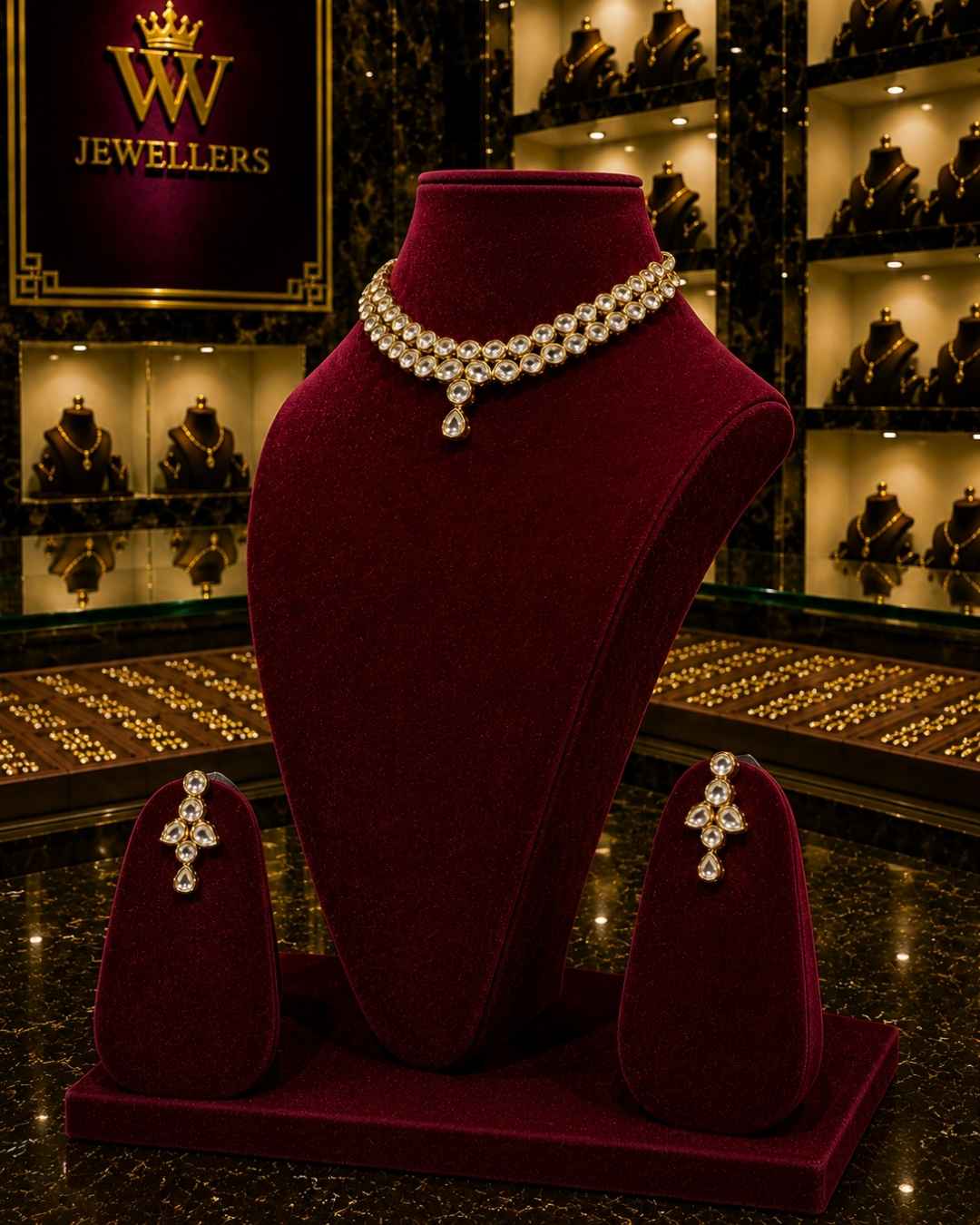 Rajwada Kundan Short Nacklesh NS-27