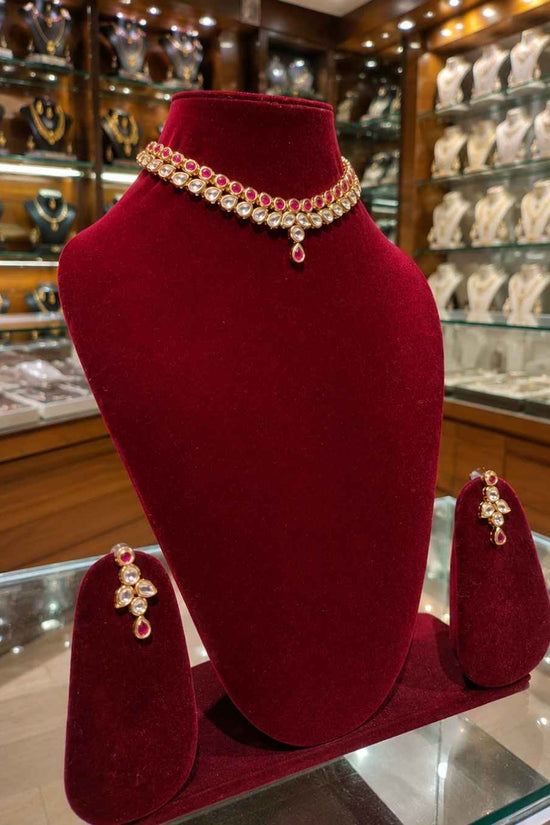 Rajwada Kundan Short Nacklesh NS-28