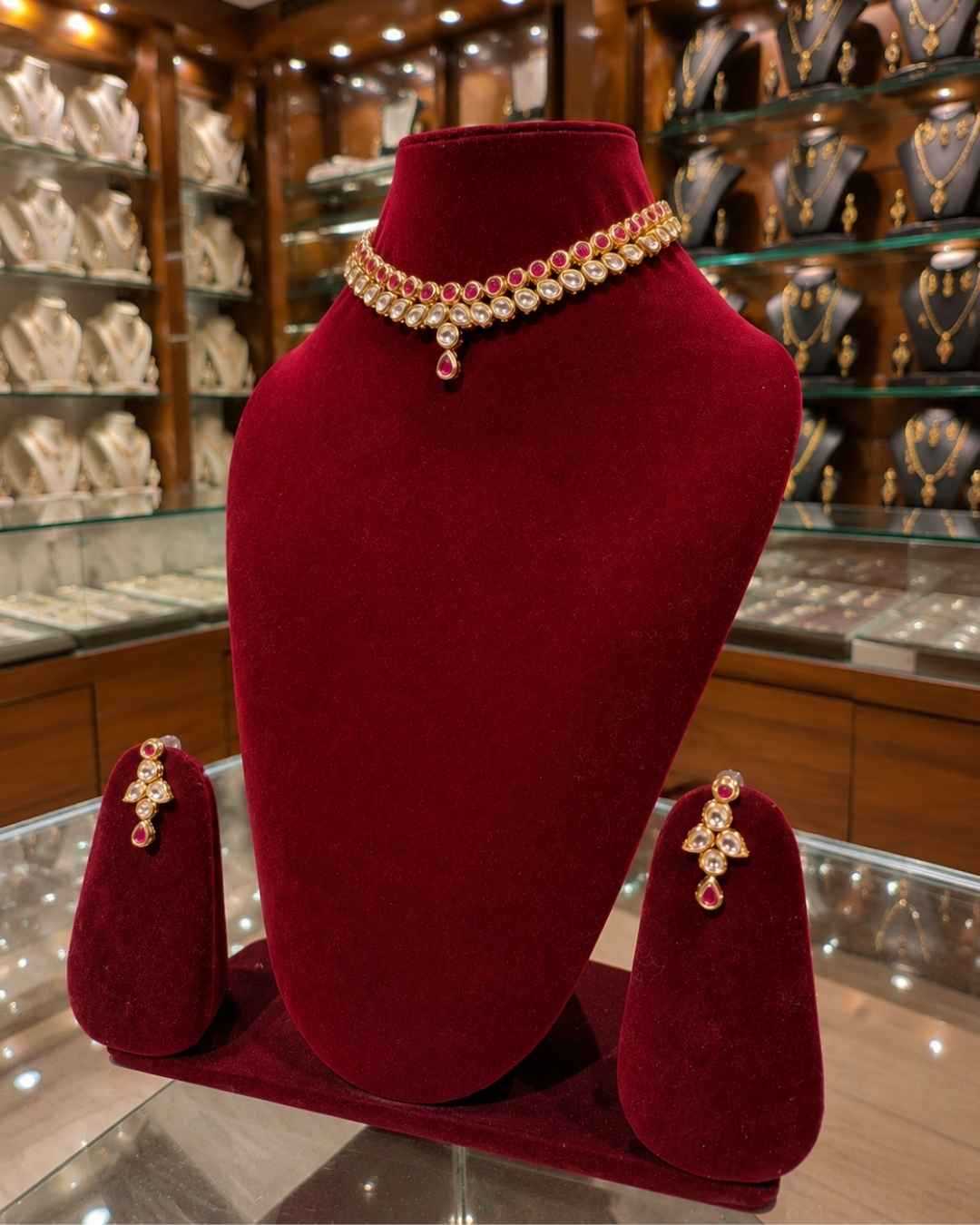 Rajwada Kundan Short Nacklesh NS-28