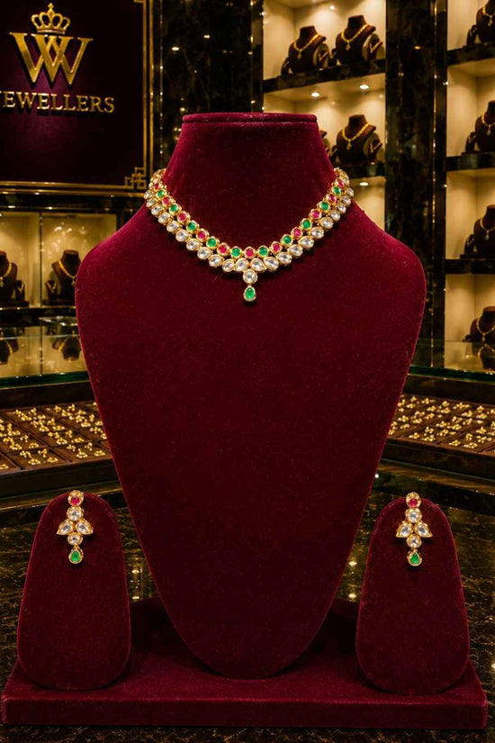 Rajwada Kundan Short Nacklesh NS-29