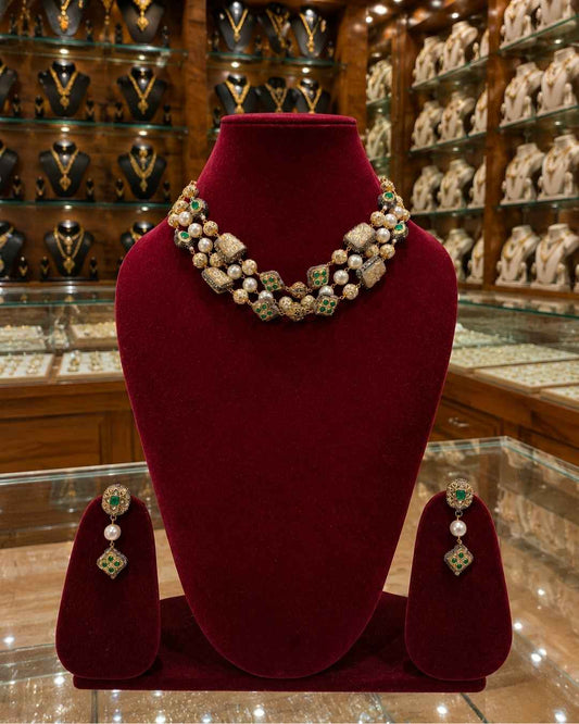 Rajwada Kundan Short Nacklesh NS-32