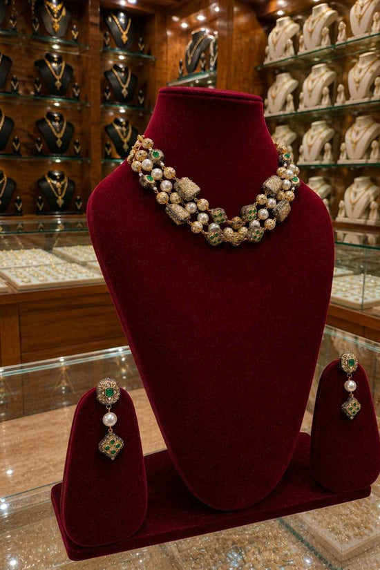 Rajwada Kundan Short Nacklesh NS-32
