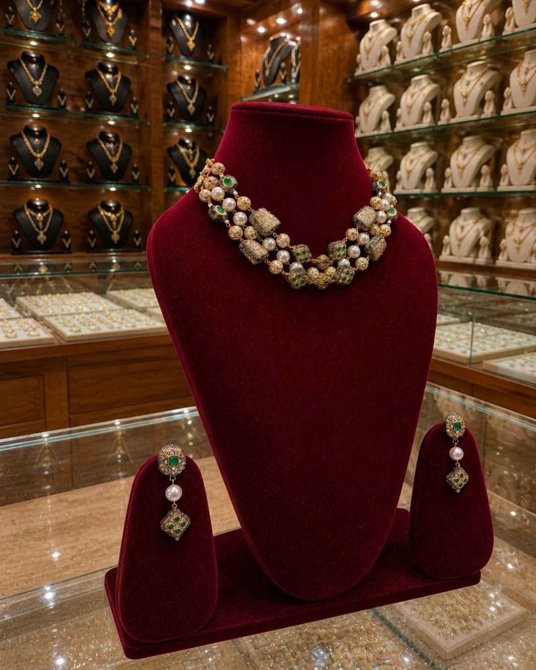 Rajwada Kundan Short Nacklesh NS-32