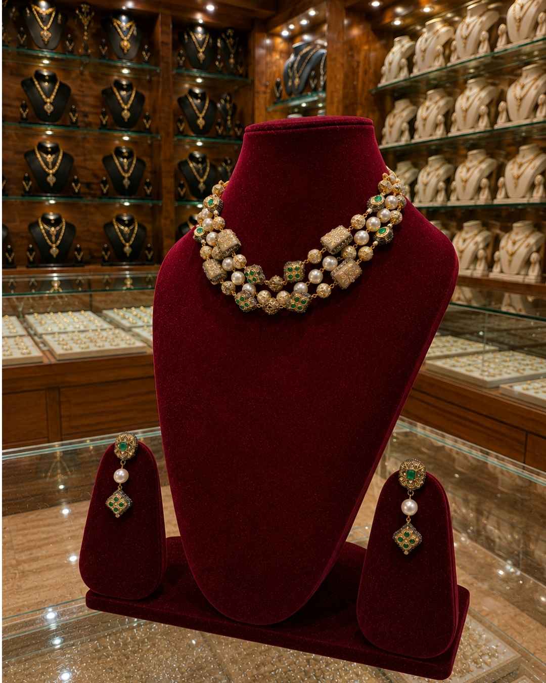 Rajwada Kundan Short Nacklesh NS-32