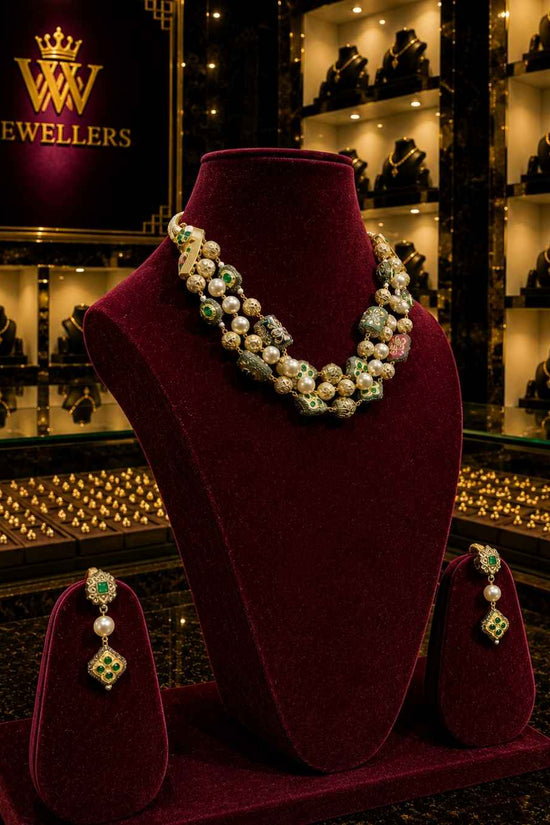 Rajwada Kundan Short Nacklesh NS-33