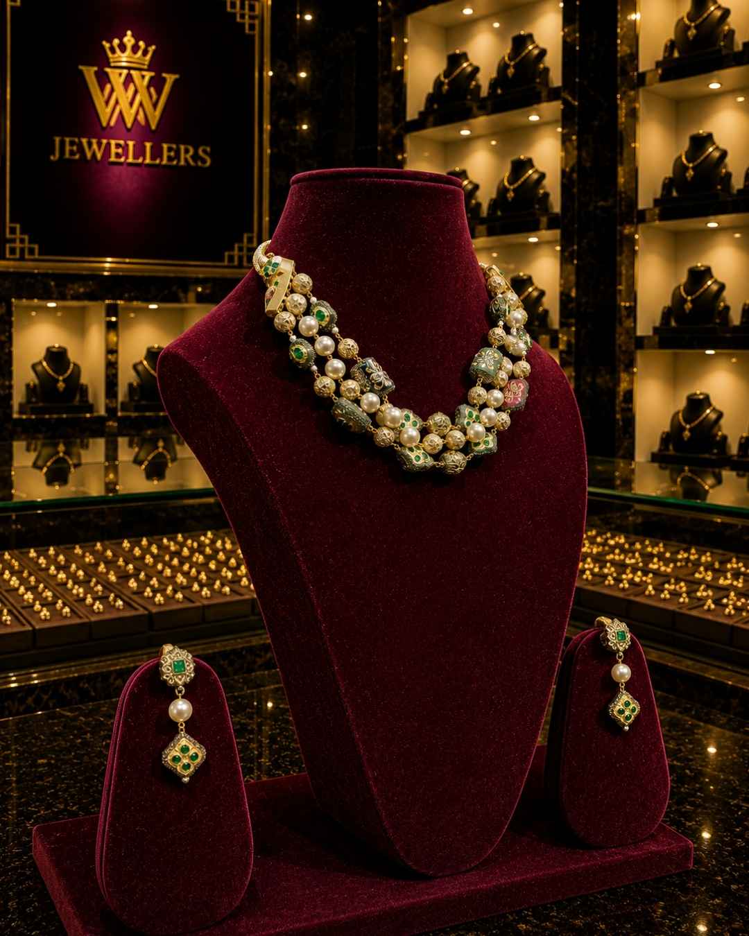 Rajwada Kundan Short Nacklesh NS-33
