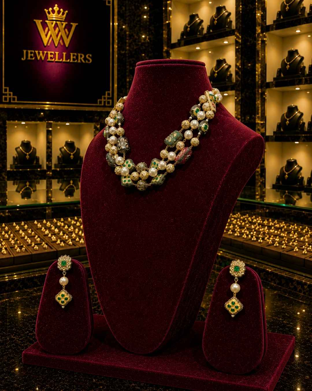 Rajwada Kundan Short Nacklesh NS-33