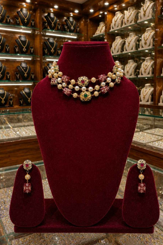 Rajwada Kundan Short Nacklesh NS-34