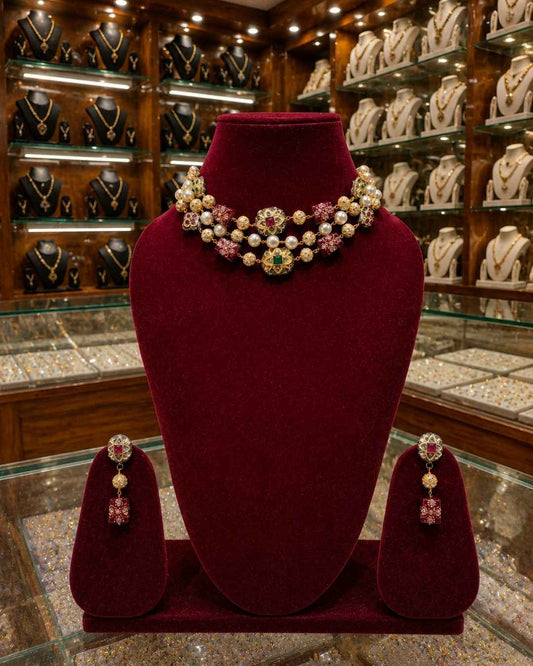 Rajwada Kundan Short Nacklesh NS-34