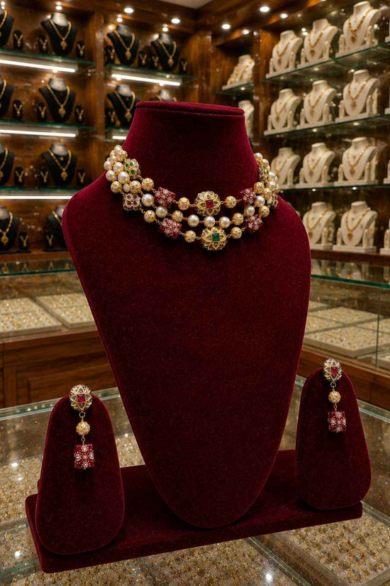 Rajwada Kundan Short Nacklesh NS-34