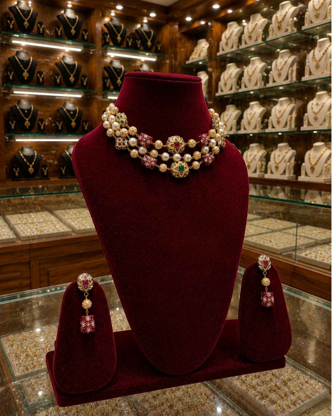 Rajwada Kundan Short Nacklesh NS-34
