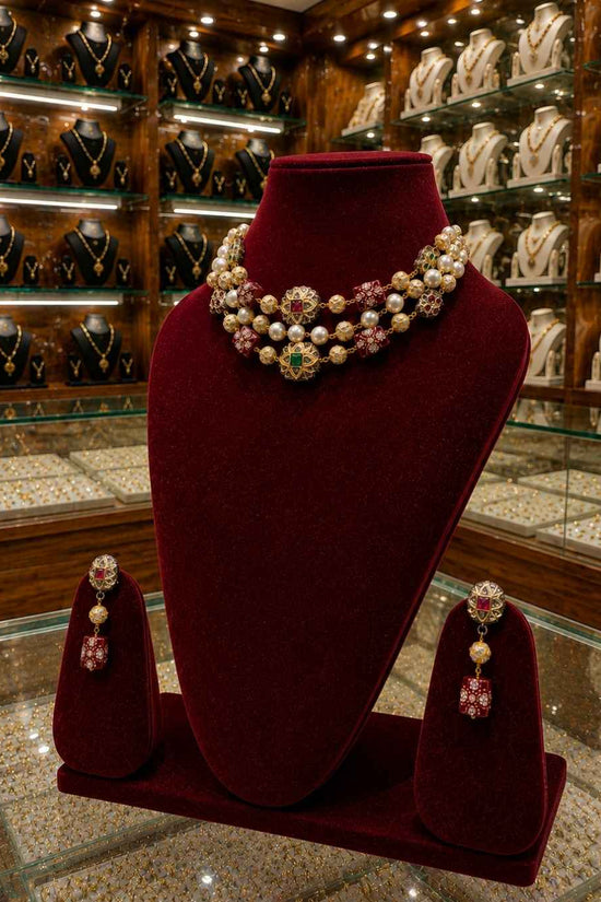Rajwada Kundan Short Nacklesh NS-34