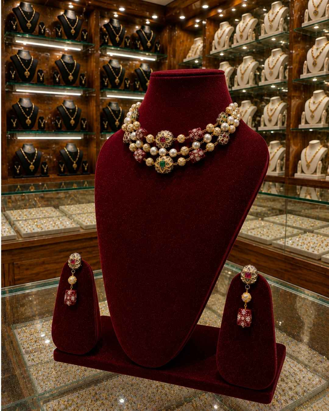 Rajwada Kundan Short Nacklesh NS-34